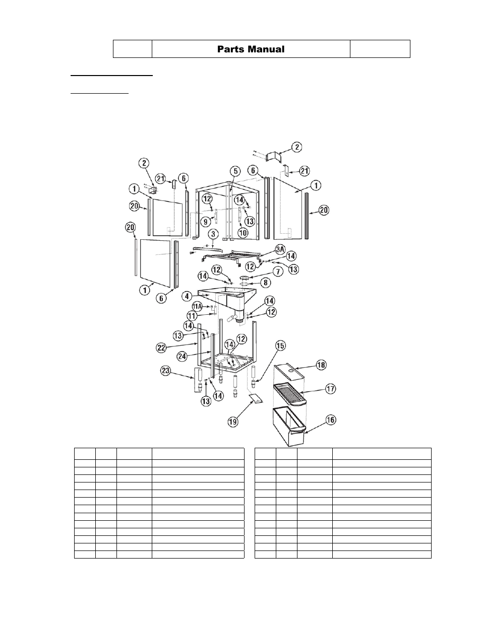 Exploded view drawings, Cabinet assembly, Description | Parts manual | CHAMPION DL2000 Manual User Manual | Page 20 / 27