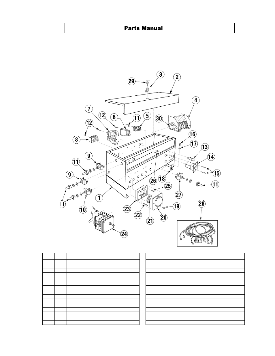 Control box, Description, Parts manual | CHAMPION DL2000 Manual User Manual | Page 21 / 27