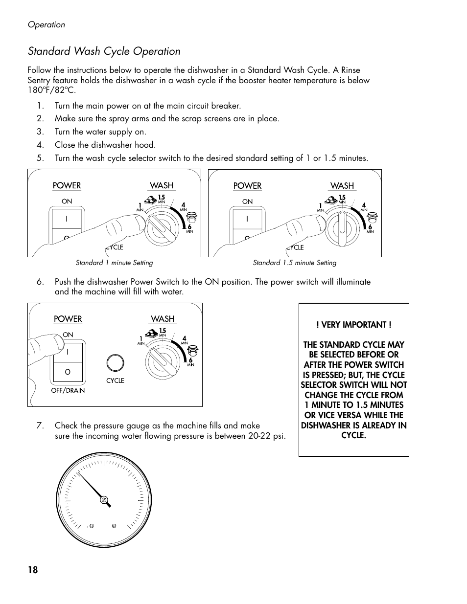 Standard wash cycle operation | CHAMPION DH5000T Single Source Gas Manual User Manual | Page 26 / 124