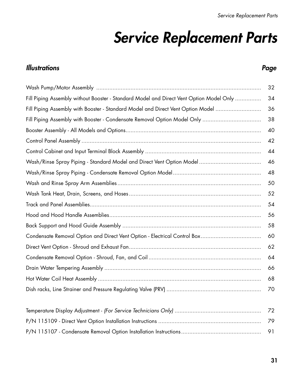 Dhmdhh_31106_061914, Service replacement parts | CHAMPION DH5000T Single Source Gas Manual User Manual | Page 39 / 124
