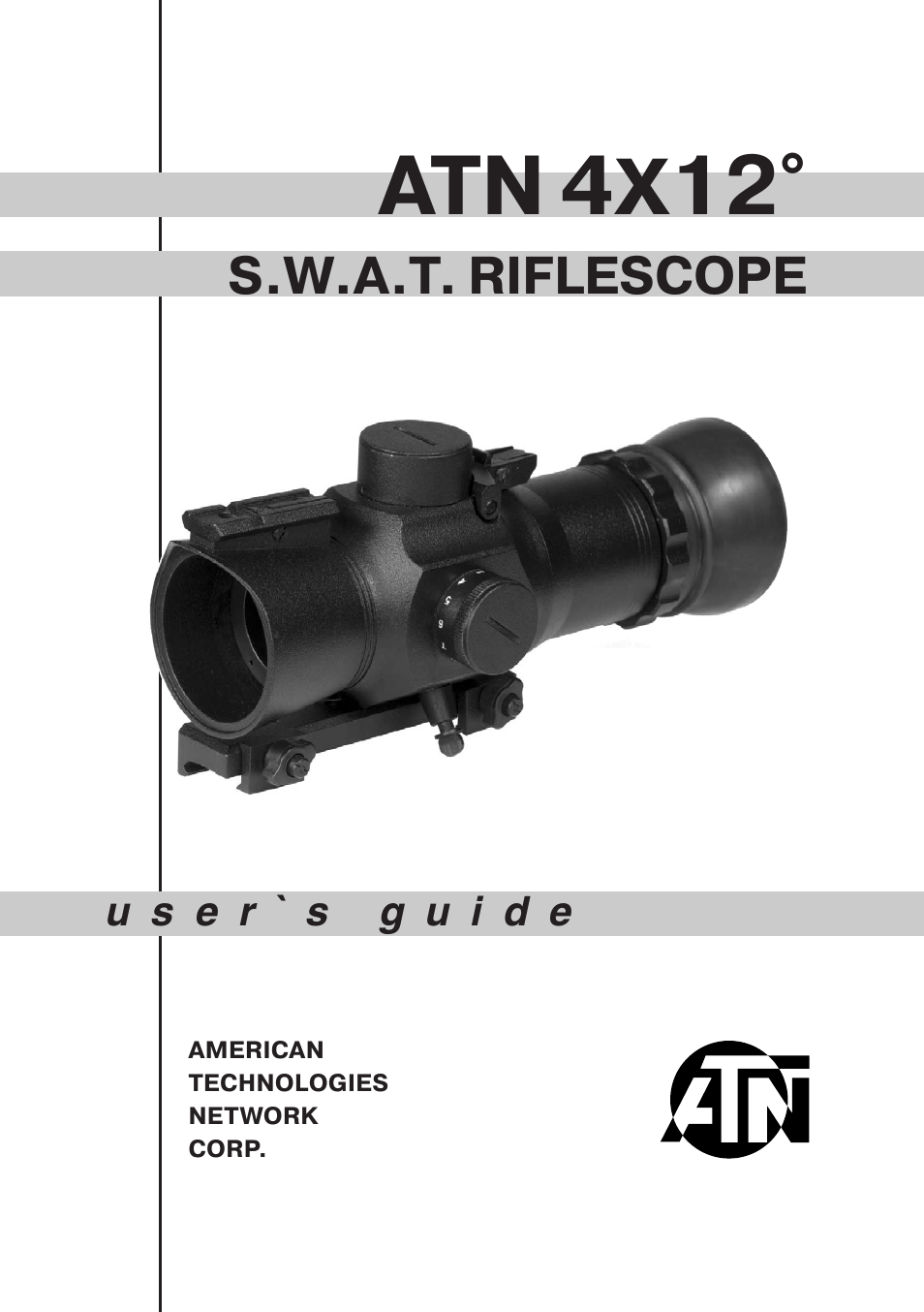 ATN S.W.A.T. ATN 4X12 User Manual | 8 pages