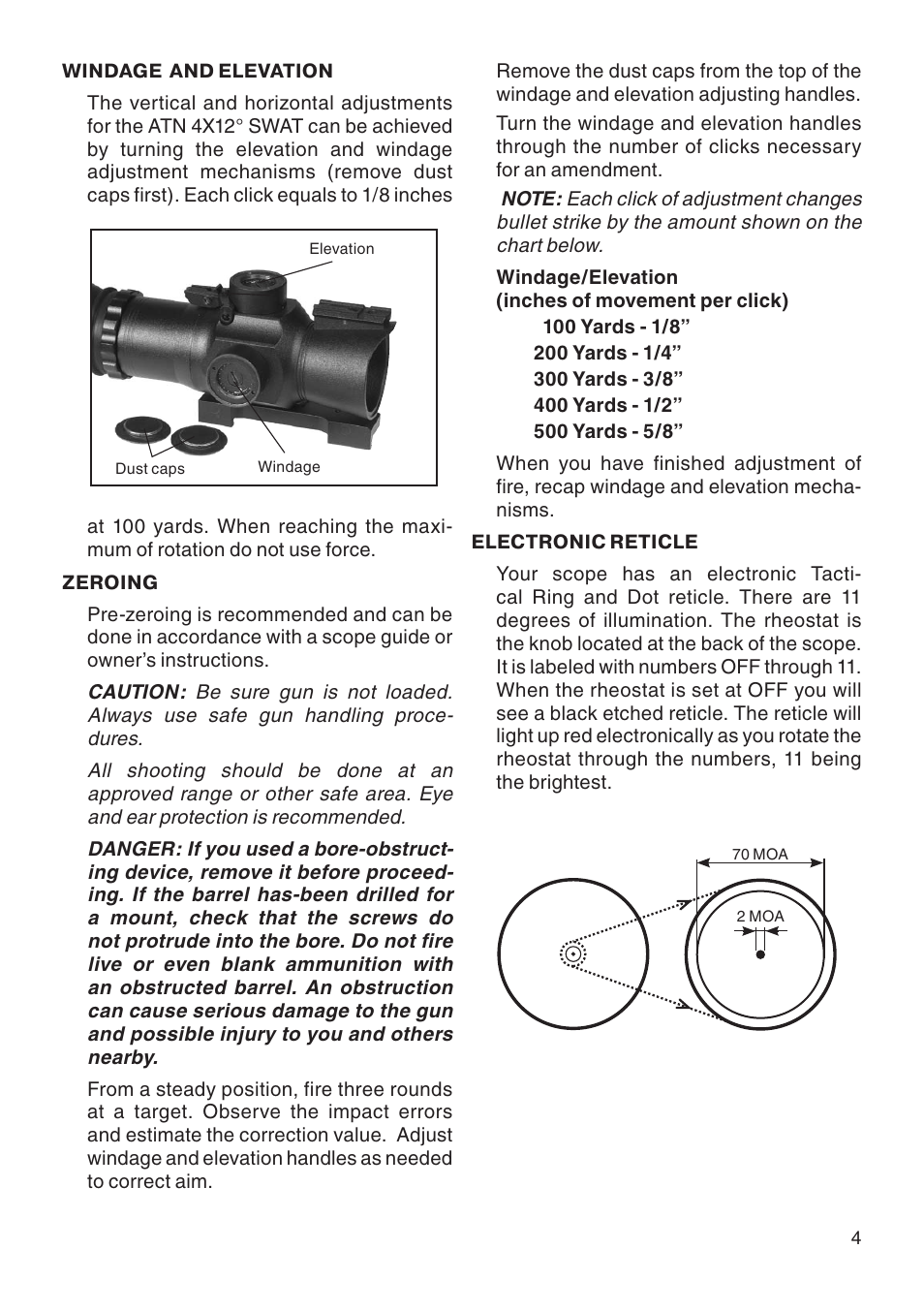 ATN S.W.A.T. ATN 4X12 User Manual | Page 5 / 8