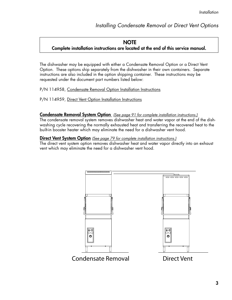Condensate removal direct vent | CHAMPION DH5000 Single Source Gas Door Machine Manual User Manual | Page 11 / 122