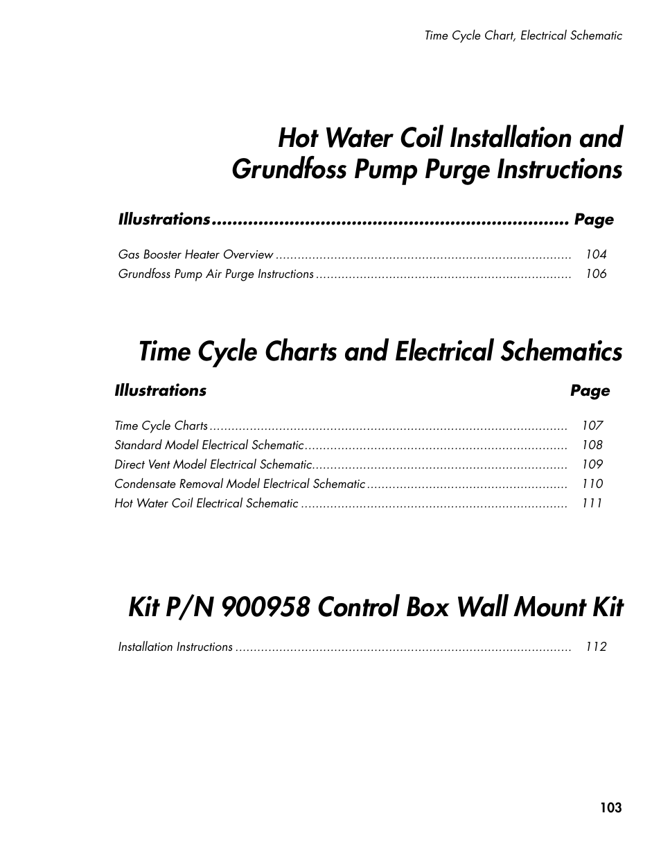 Time cycle charts and electrical schematics | CHAMPION DH5000 Single Source Gas Door Machine Manual User Manual | Page 111 / 122