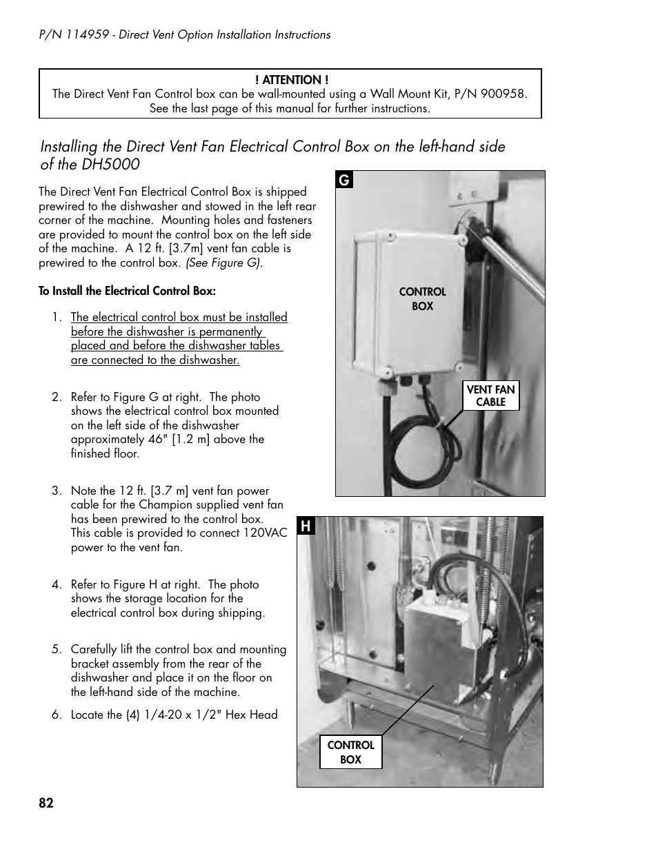 CHAMPION DH5000 Single Source Gas Door Machine Manual User Manual | Page 90 / 122