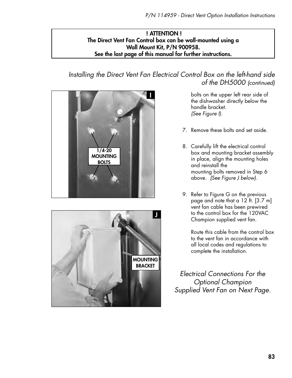 CHAMPION DH5000 Single Source Gas Door Machine Manual User Manual | Page 91 / 122