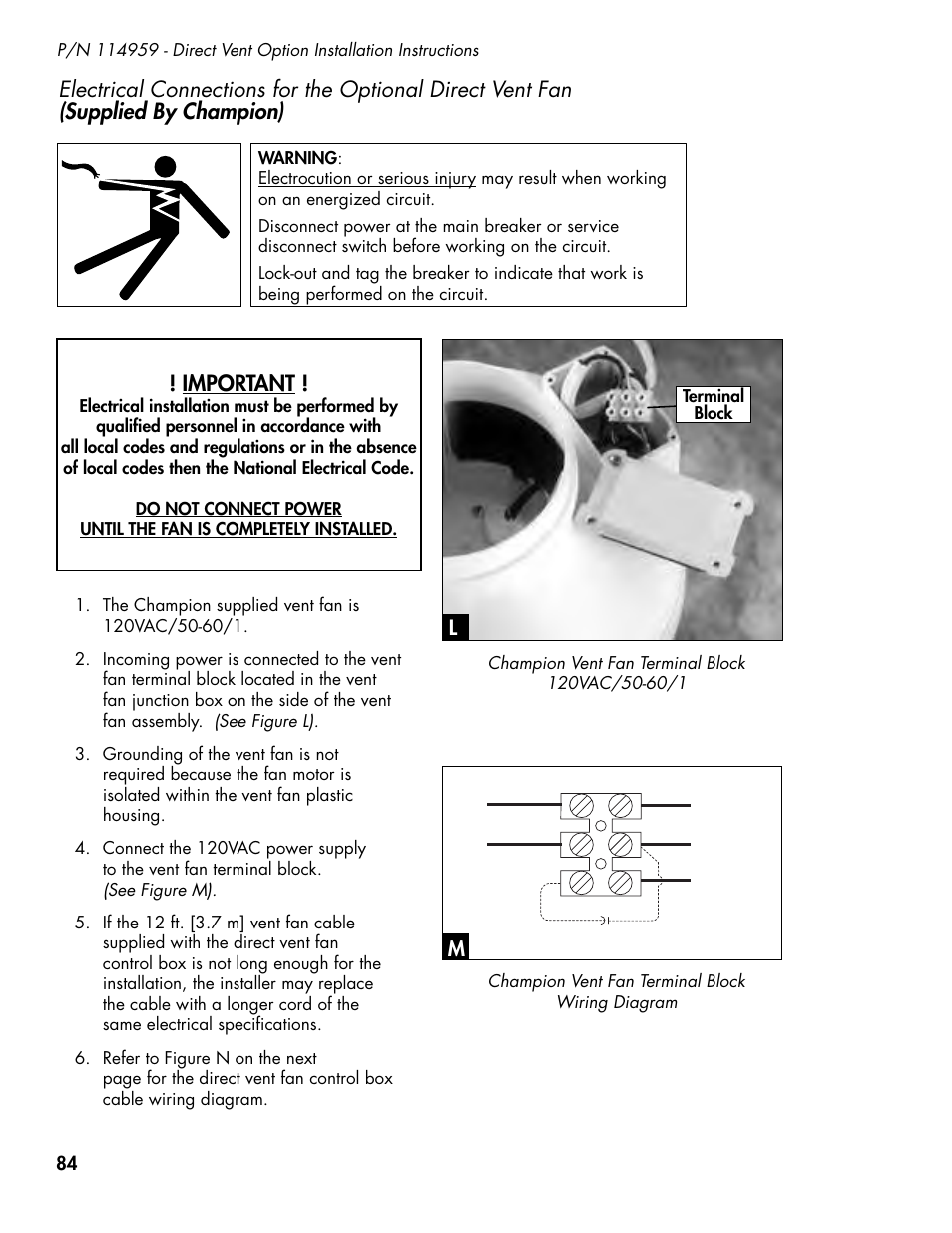 Blue capacitor black brown l1 l2 | CHAMPION DH5000 Single Source Gas Door Machine Manual User Manual | Page 92 / 122