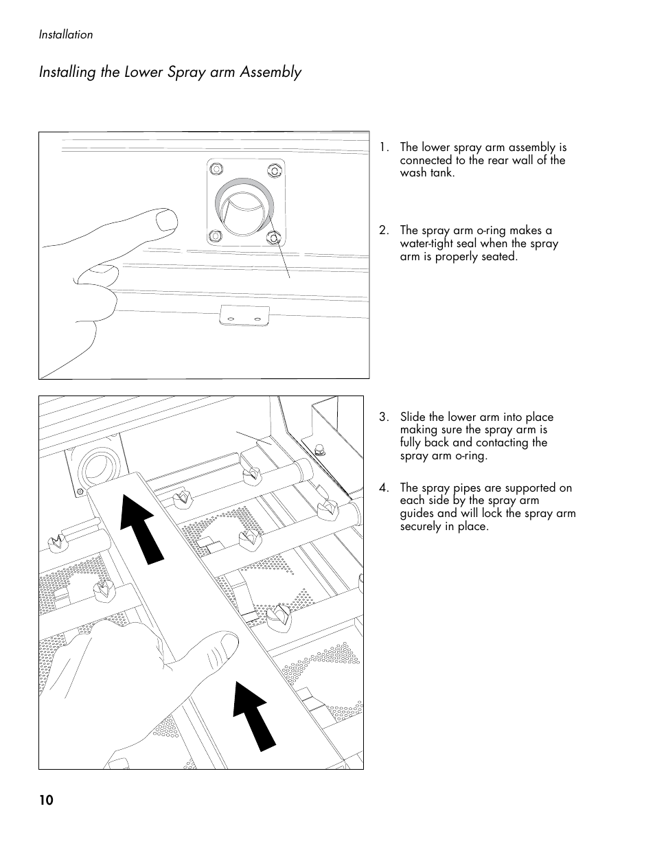 Installing the lower spray arm assembly | CHAMPION CH66 Manual User Manual | Page 18 / 104