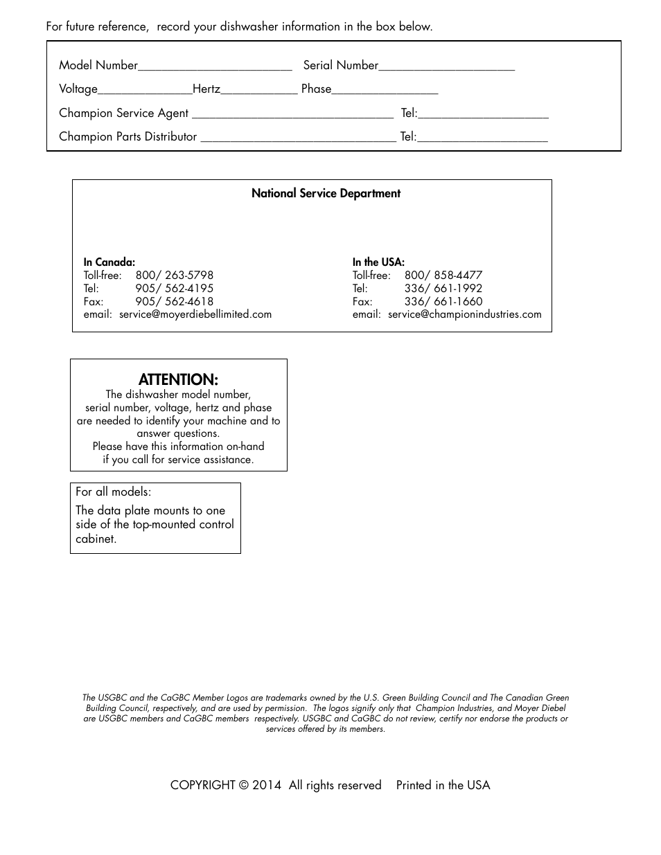 Attention | CHAMPION CH66 Manual User Manual | Page 2 / 104