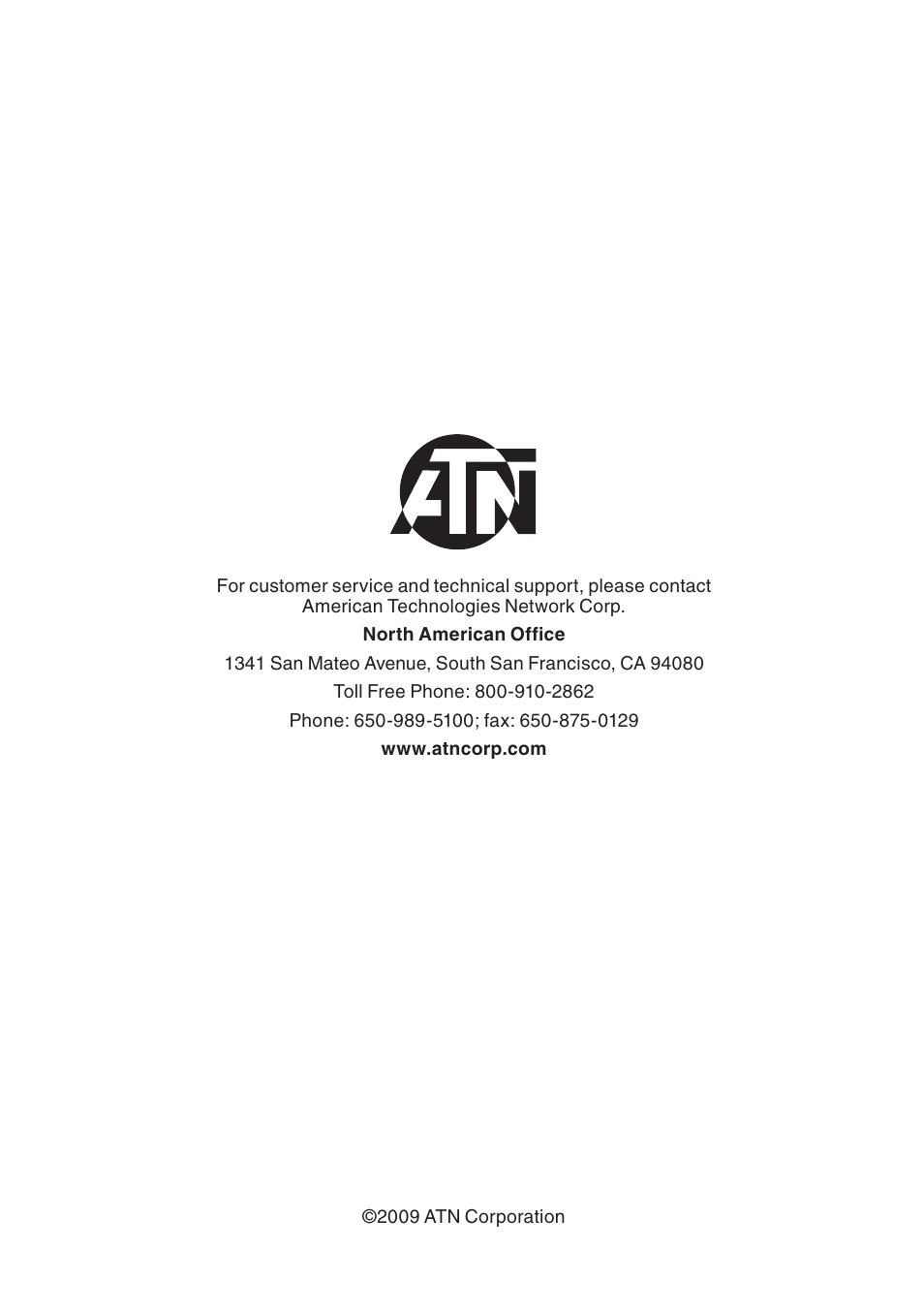 ATN Thermal Vision Monocular OTIS-14 User Manual | Page 8 / 8