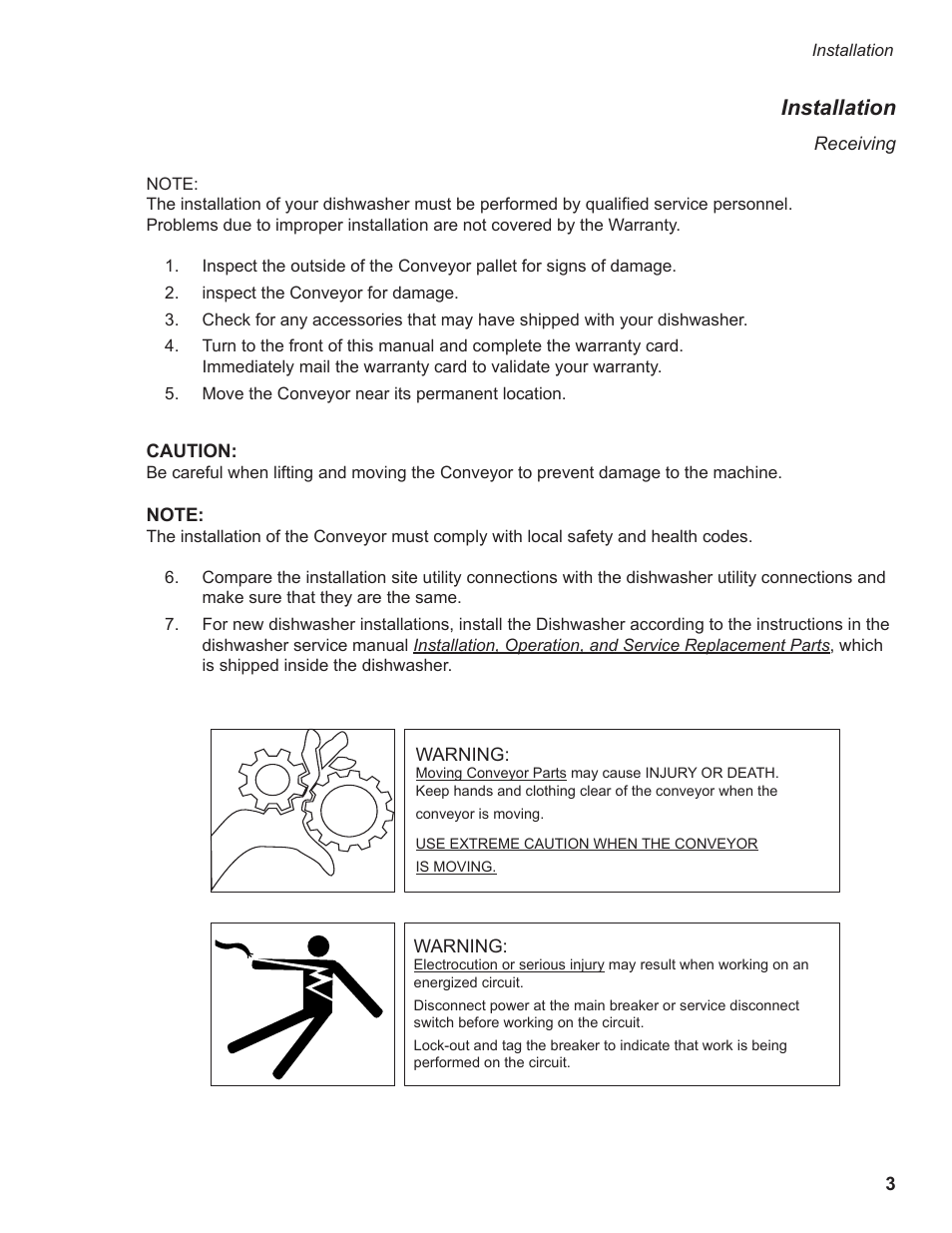 Installation | CHAMPION EEUCCW8 User Manual | Page 11 / 202
