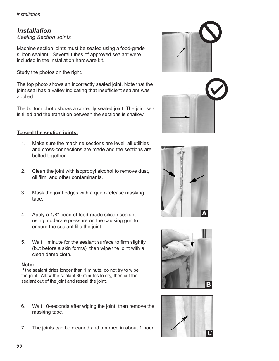 Ab c, Installation | CHAMPION EEUCCW8 User Manual | Page 30 / 202