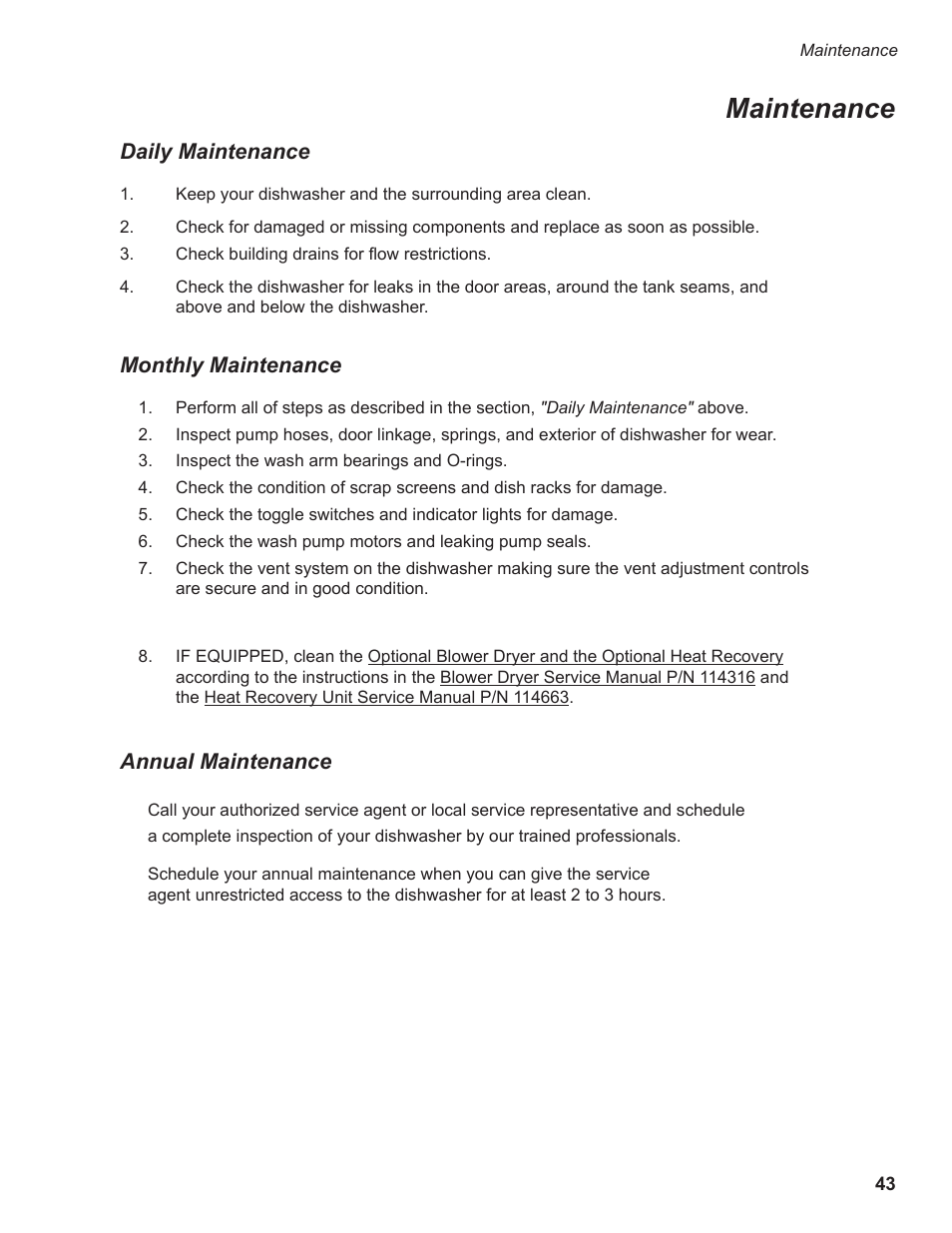 Maintenance | CHAMPION EEUCCW8 User Manual | Page 51 / 202