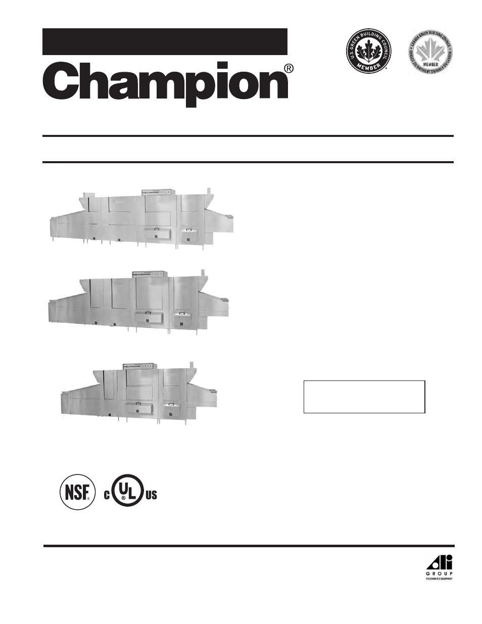 CHAMPION EUCCW Series User Manual | 230 pages