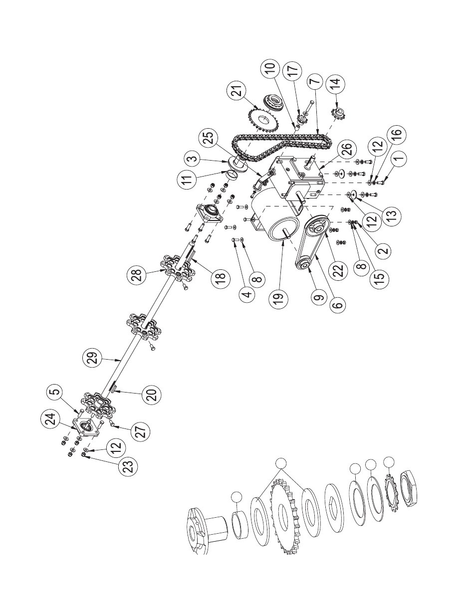 Idle shaft assembly | CHAMPION EUCCW Series User Manual | Page 164 / 230