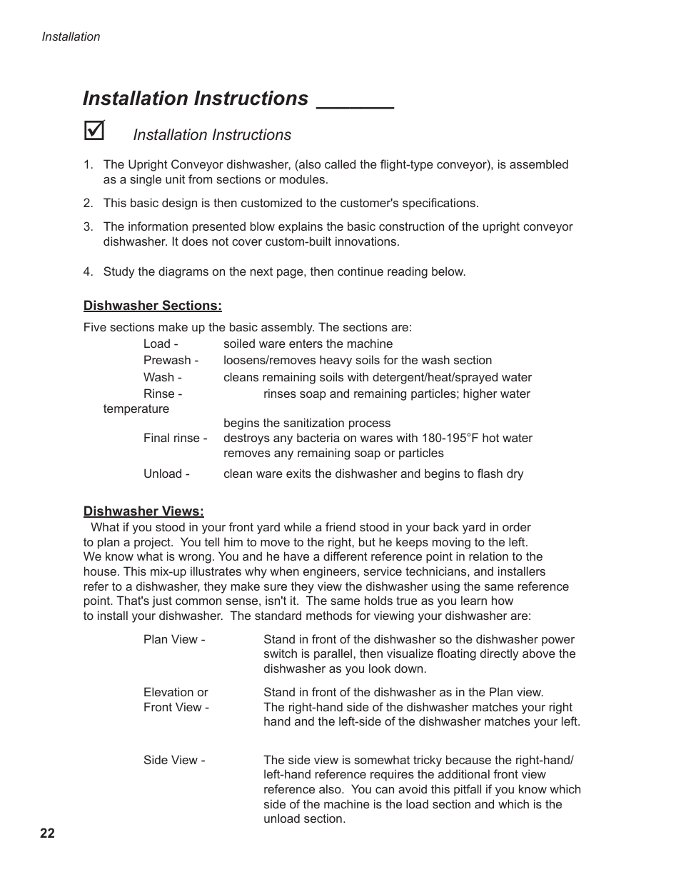 Installation instructions | CHAMPION EUCCW Series User Manual | Page 30 / 230