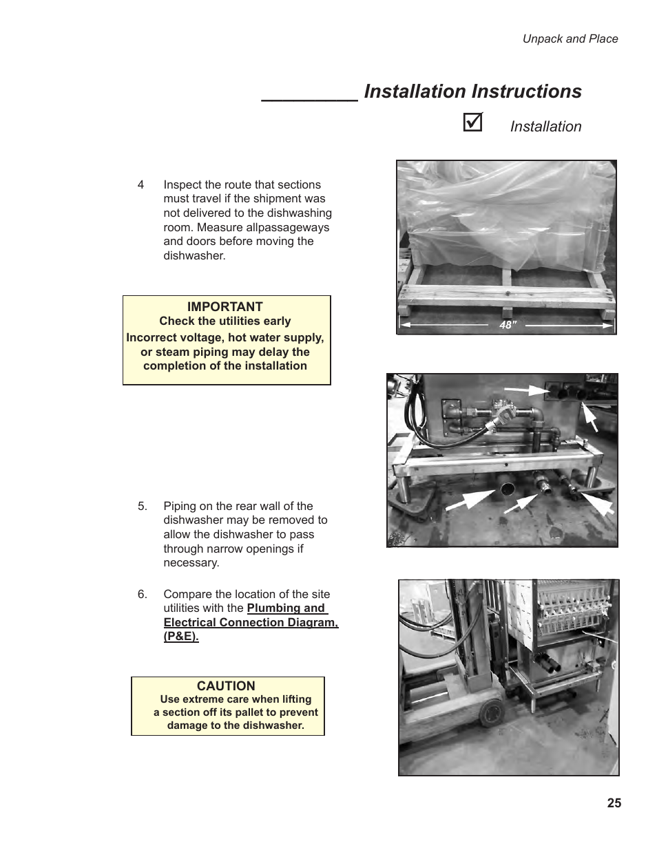 Installation instructions | CHAMPION EUCCW Series User Manual | Page 33 / 230