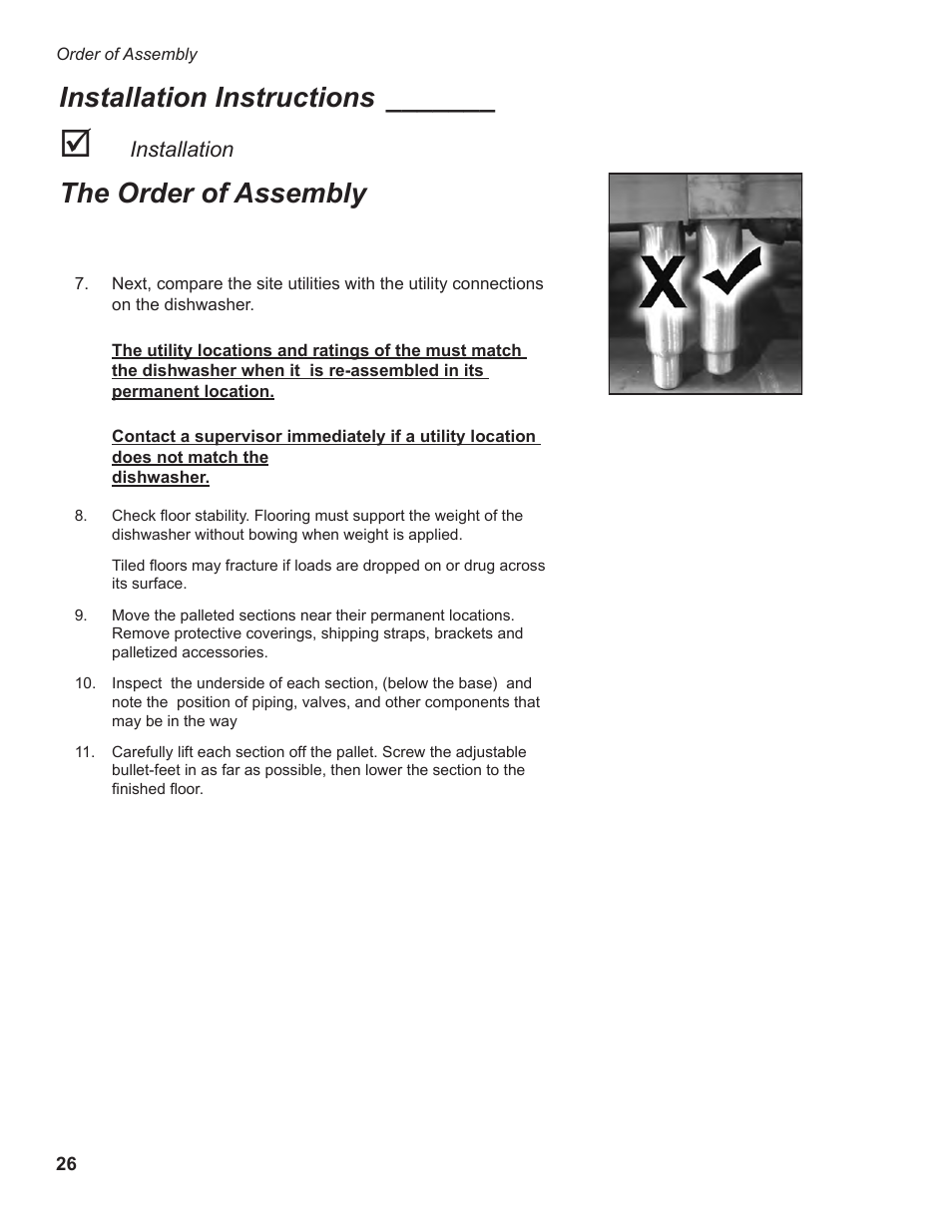 Installation instructions, The order of assembly | CHAMPION EUCCW Series User Manual | Page 34 / 230