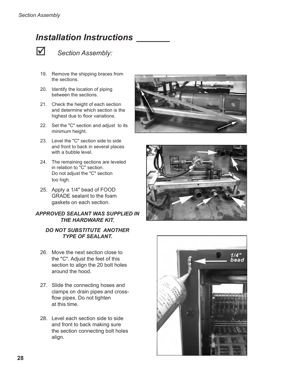 Installation instructions | CHAMPION EUCCW Series User Manual | Page 36 / 230