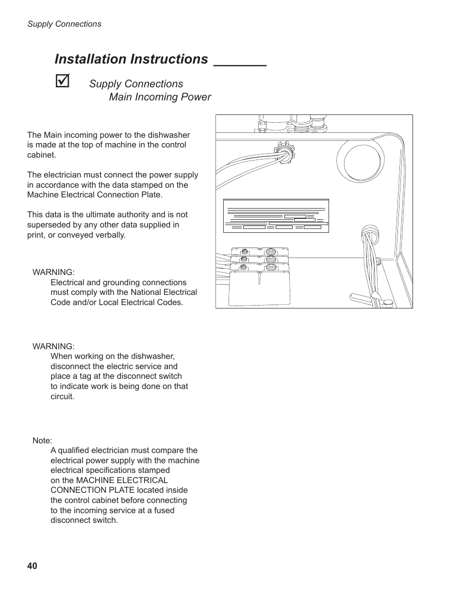 Installation instructions | CHAMPION EUCCW Series User Manual | Page 48 / 230