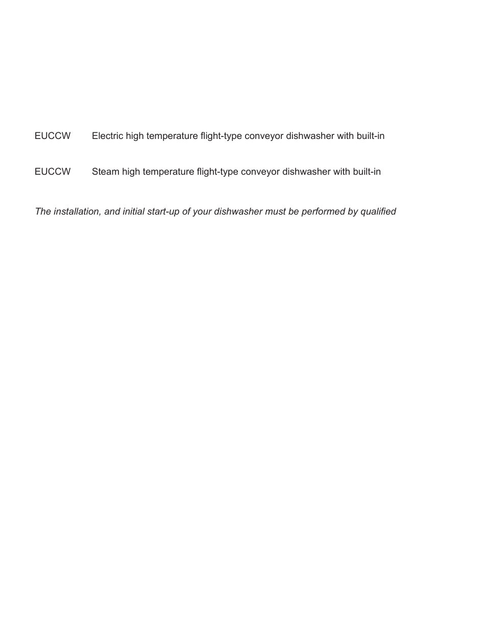 CHAMPION EUCCW Series User Manual | Page 6 / 230