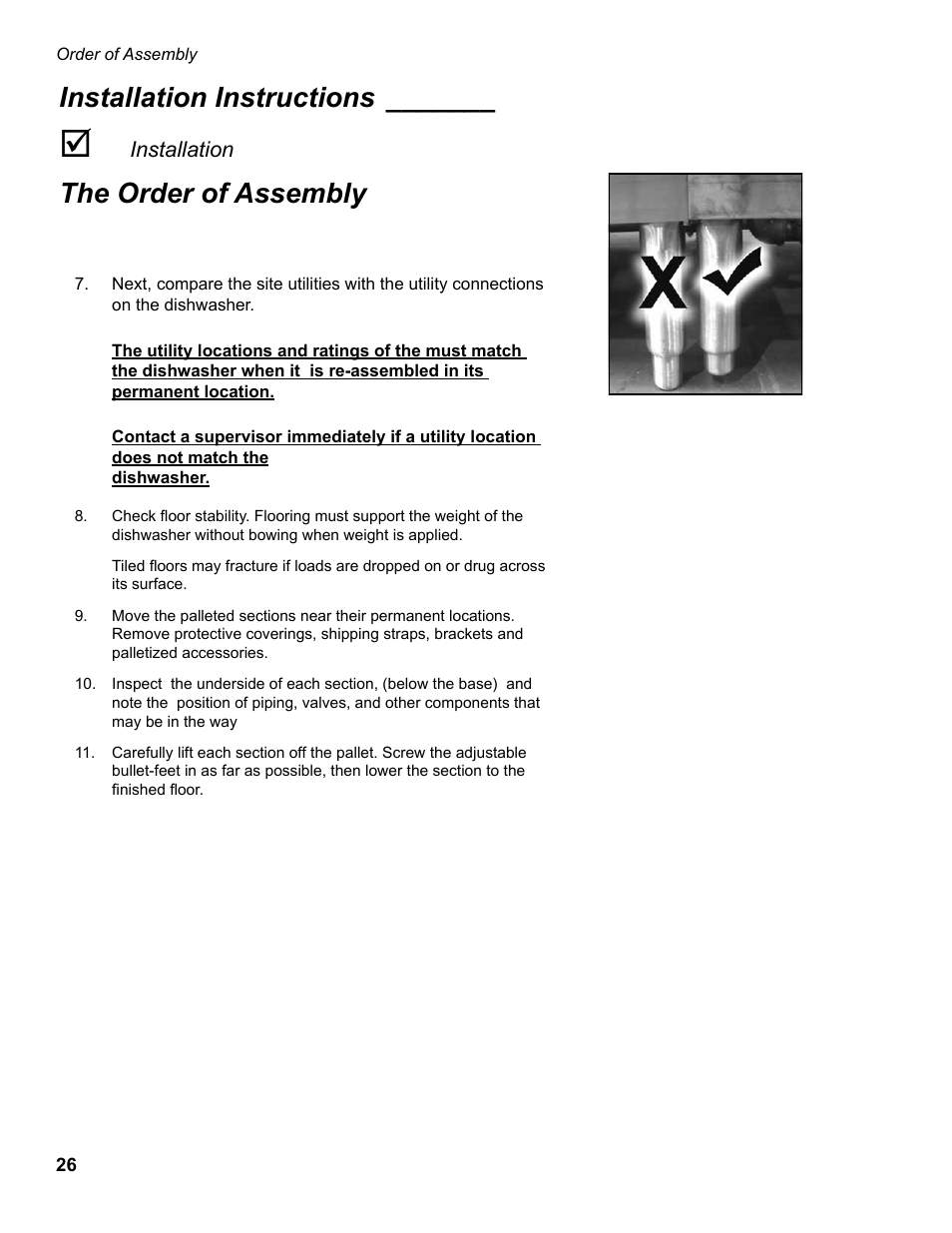 Installation instructions, The order of assembly | CHAMPION EUCC Series User Manual | Page 34 / 230