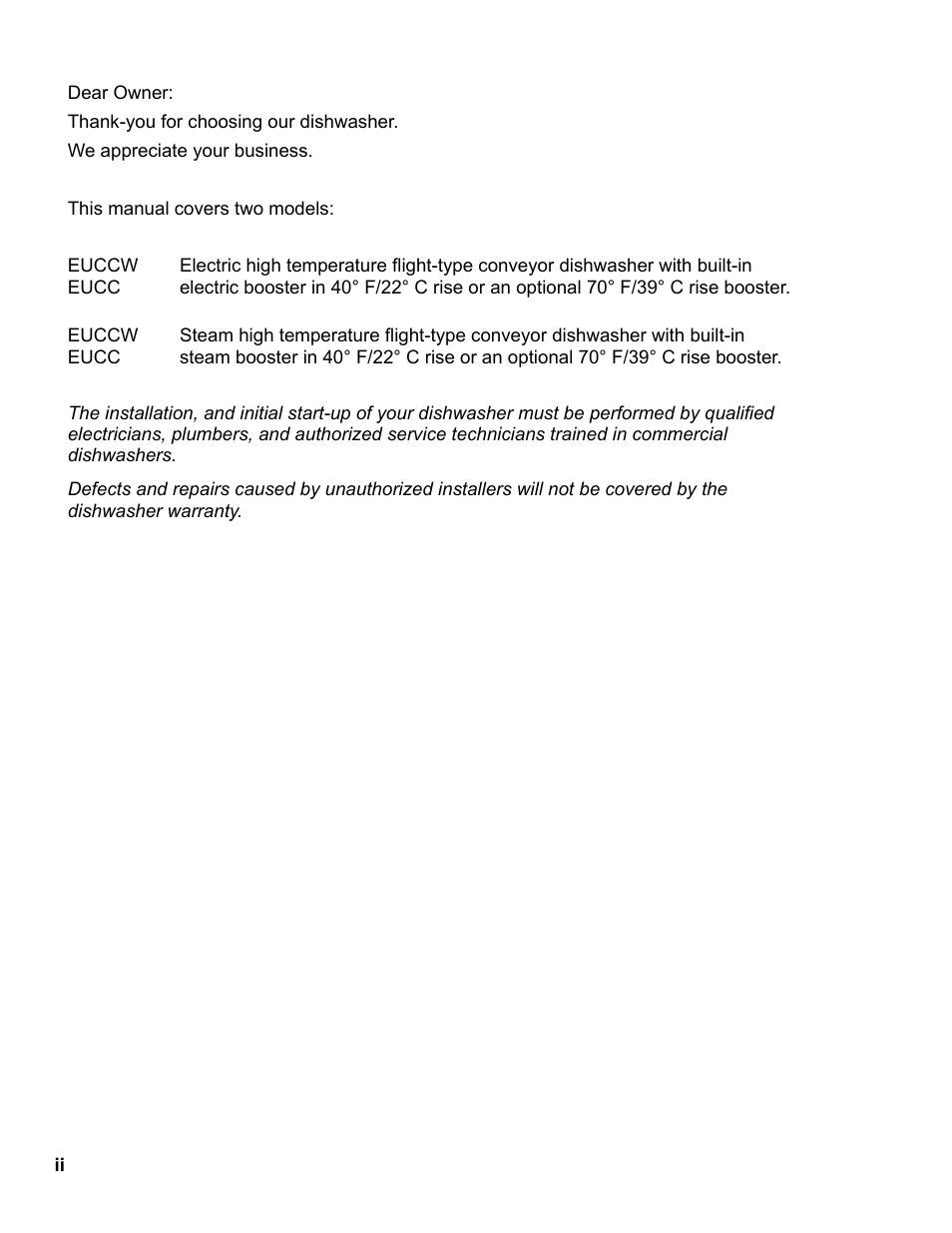 CHAMPION EUCC Series User Manual | Page 6 / 230