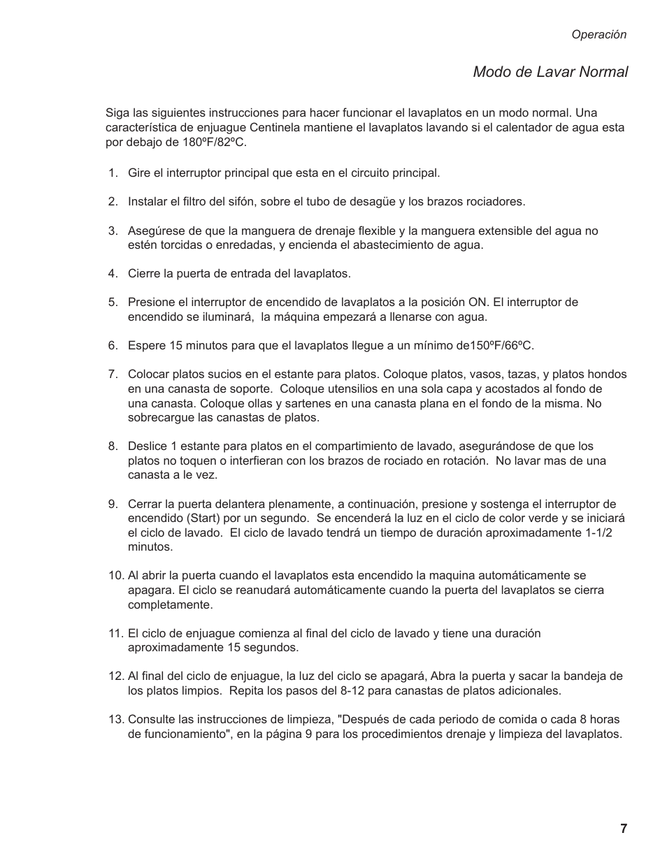 Modo de lavar normal | CHAMPION IUH351 User Manual | Page 59 / 92
