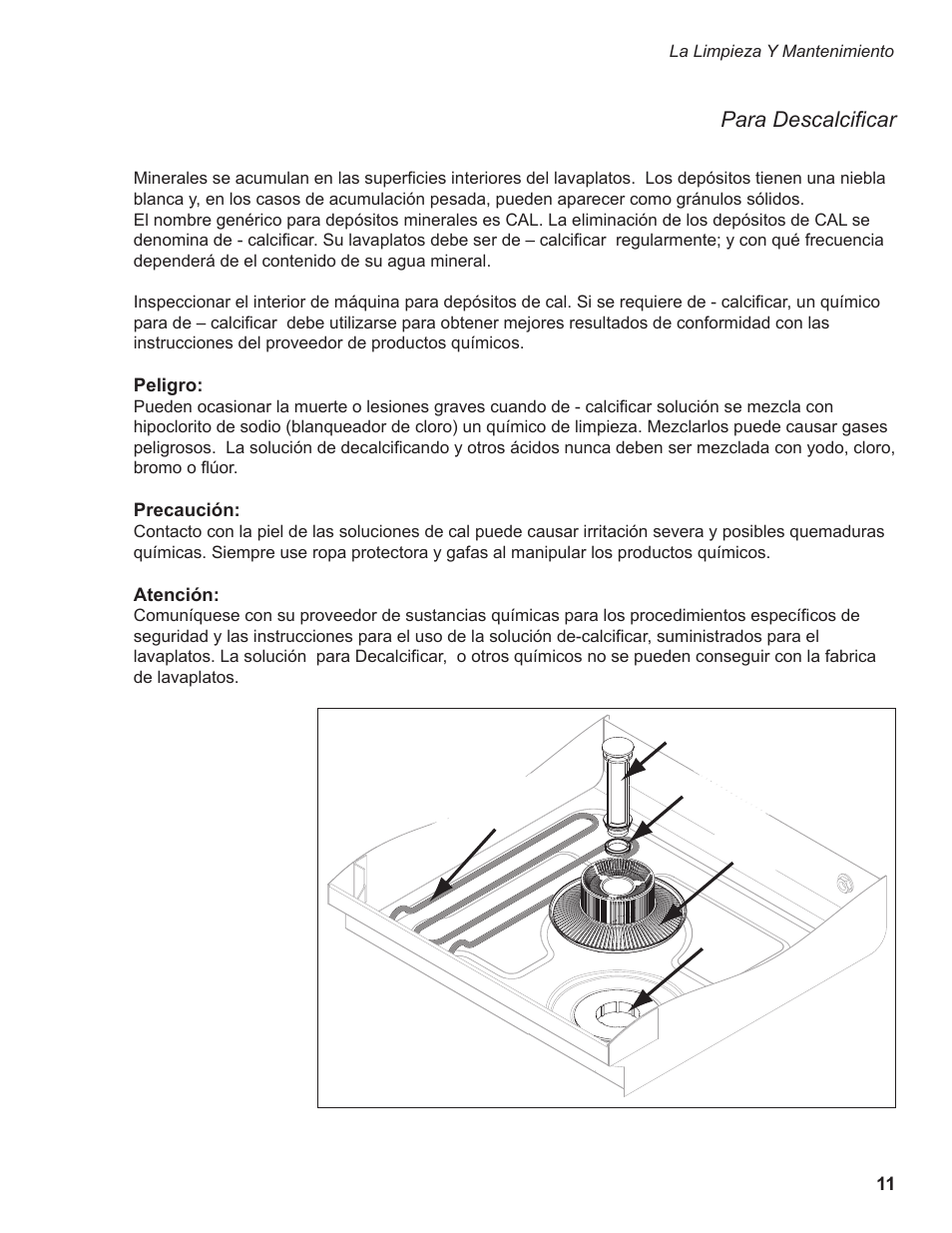 Para descalcificar | CHAMPION IUH351 User Manual | Page 63 / 92