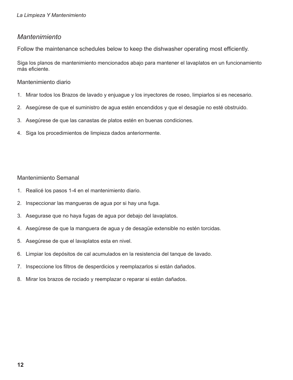 Mantenimiento | CHAMPION IUH351 User Manual | Page 64 / 92