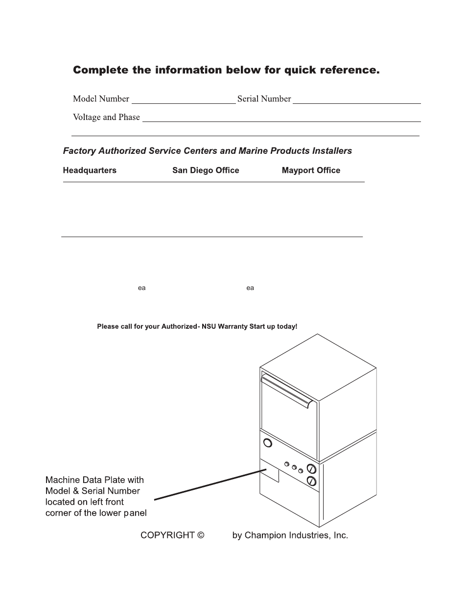 CHAMPION USN10 User Manual | Page 2 / 109