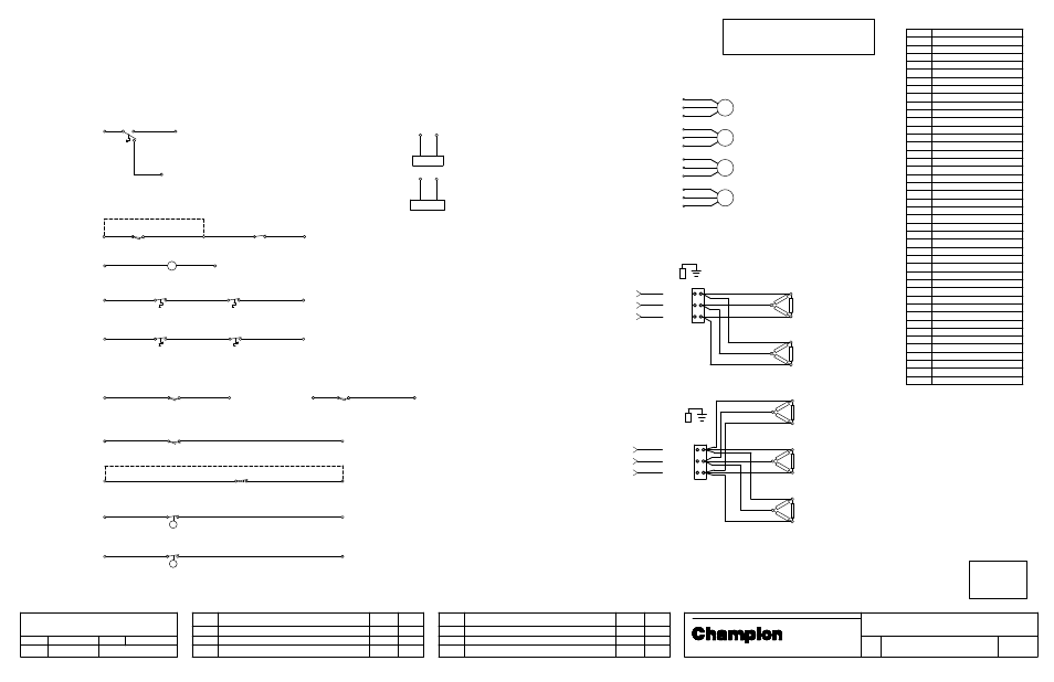 Machine wiring diagram usn-72, electric | CHAMPION USN72 User Manual | Page 156 / 192