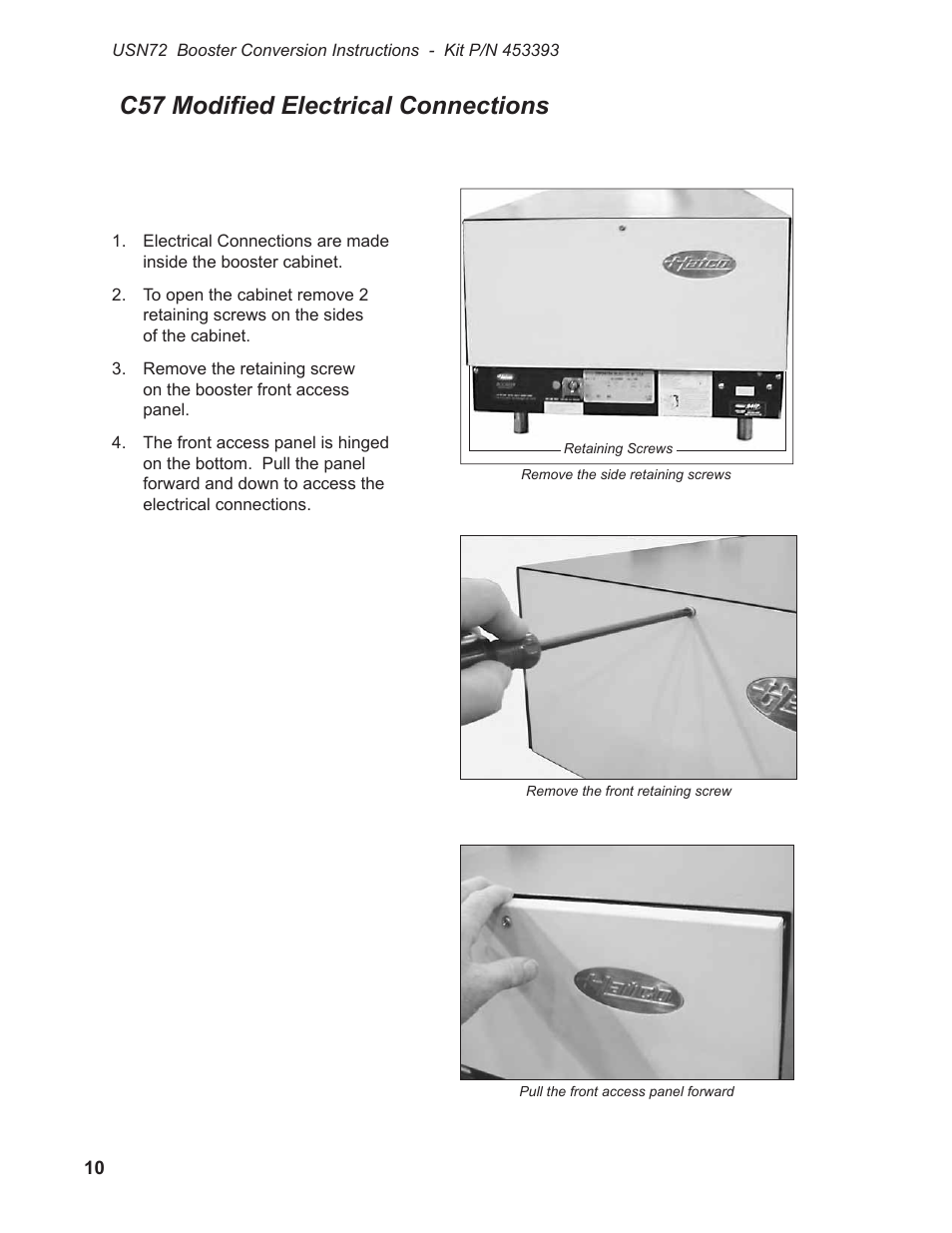 C57 modified electrical connections | CHAMPION USN72 User Manual | Page 172 / 192