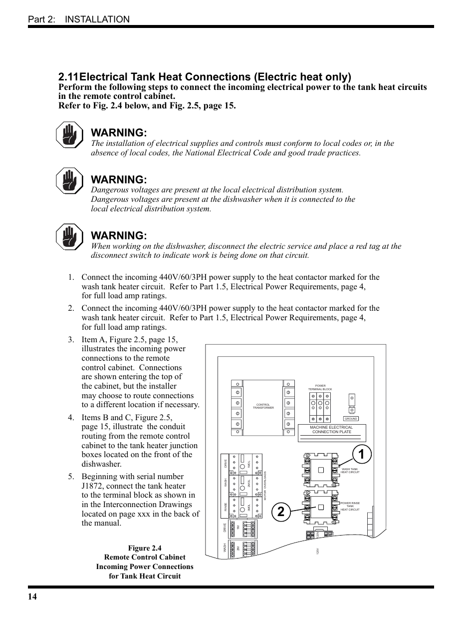 Warning, 14 part 2: installation | CHAMPION USN72 User Manual | Page 32 / 192