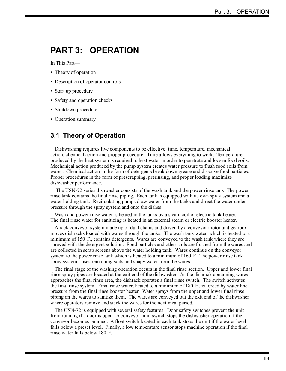 Part 3: operation, 1 theory of operation | CHAMPION USN72 User Manual | Page 37 / 192