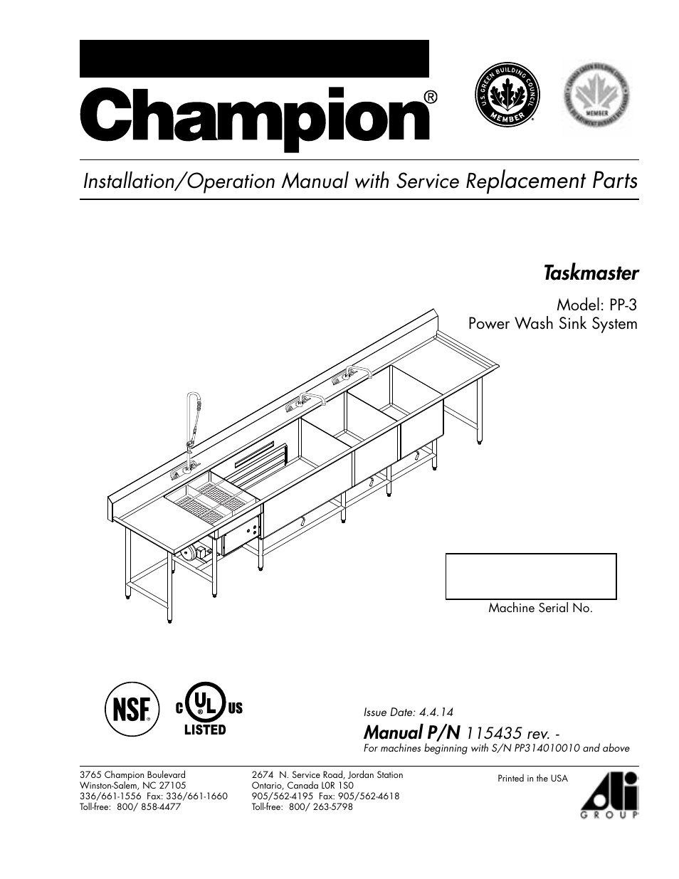 CHAMPION PP3 User Manual | 36 pages