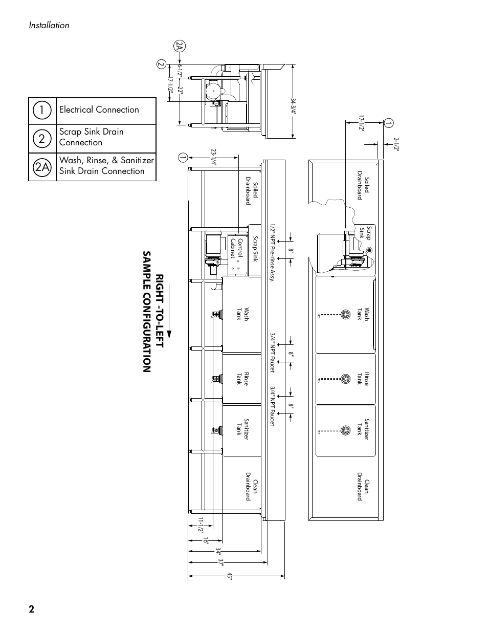 12 2a, Right - to -left sample c onfigur ation, Installation | 12a 2 | CHAMPION PP3 User Manual | Page 10 / 36