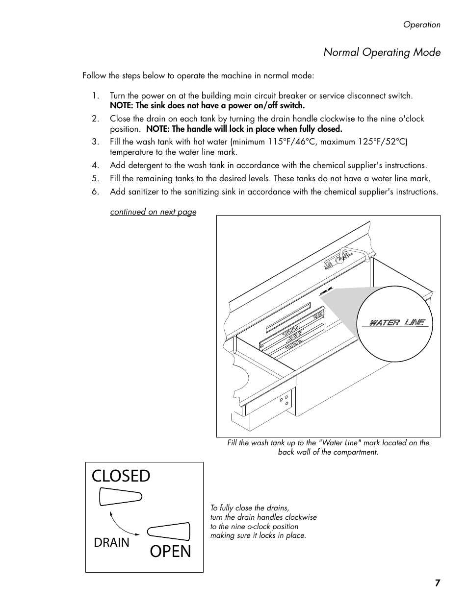 Open closed, Drain | CHAMPION PP3 User Manual | Page 15 / 36