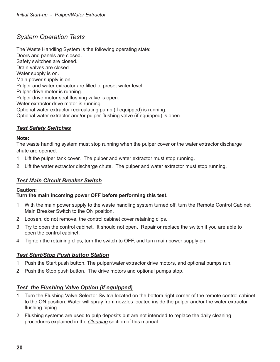 System operation tests | CHAMPION P7-30 Manual User Manual | Page 28 / 72