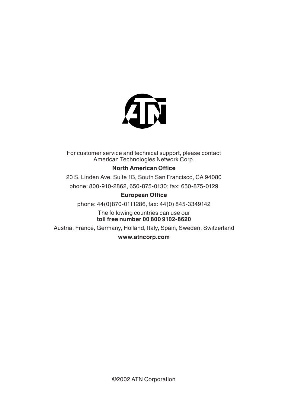 ATN Night Shadow Night Vision Biocular User Manual | Page 12 / 12