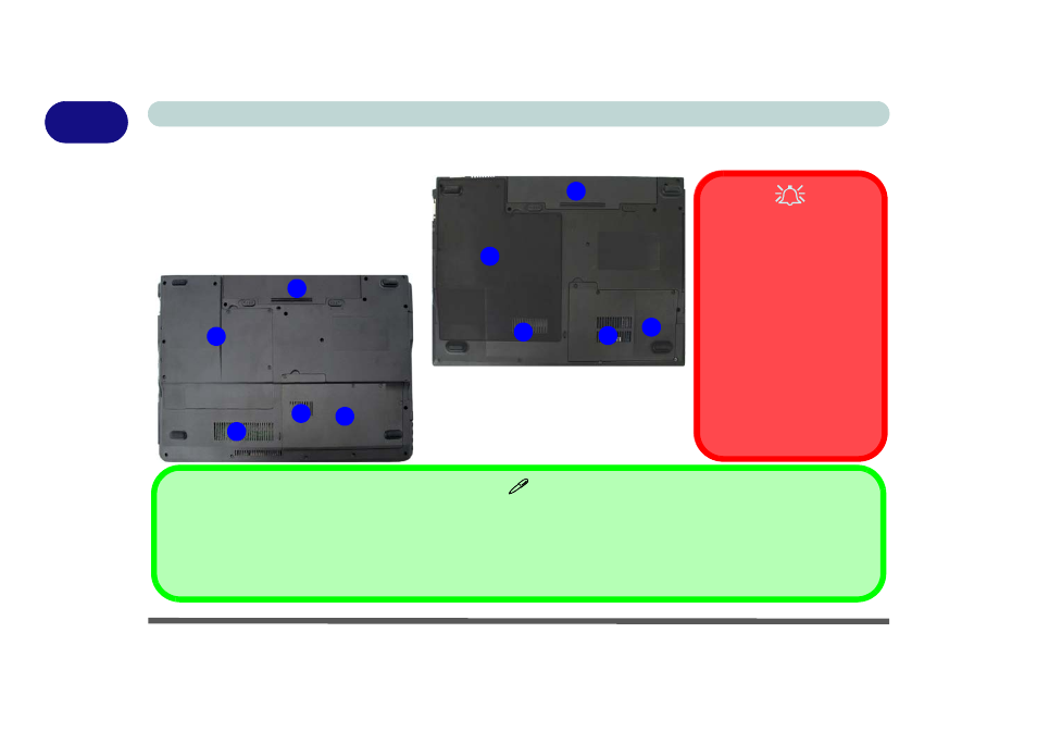 System map: bottom view, System map: bottom view -16 | chiliGREEN 17 M670SU MK2 User Manual | Page 36 / 224