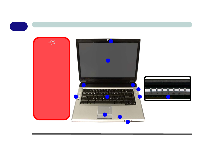 System map: lcd panel open, System map: lcd panel open -6 | chiliGREEN 15 4 M665S User Manual | Page 26 / 190