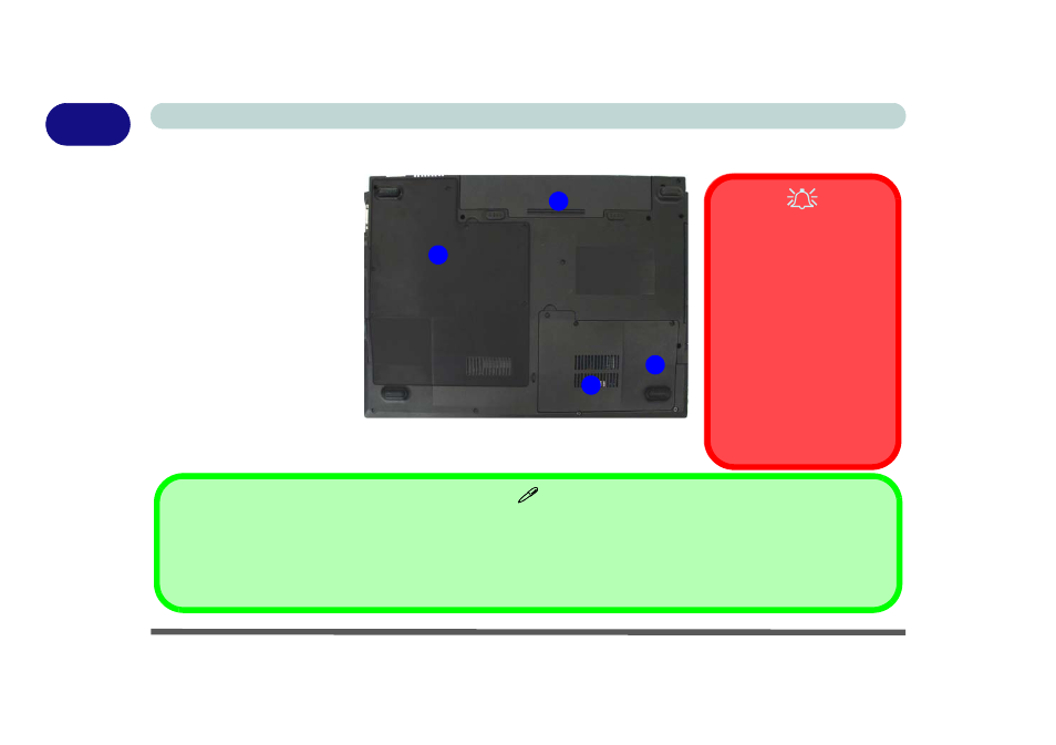 System map: bottom view, System map: bottom view -14 | chiliGREEN 15 4 M665S User Manual | Page 34 / 190