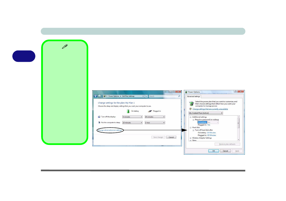 Power plans, Power plans -4 | chiliGREEN 15 4 M665S User Manual | Page 56 / 190