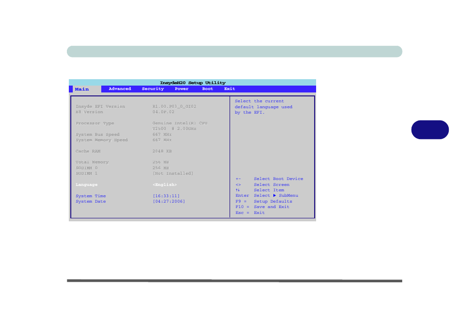 Main menu, System time & date (main menu), Main menu -3 system time & date (main menu) -3 | Bios utilities main menu 5 - 3, Figure 5 - 1 | chiliGREEN 15 4 M665NC User Manual | Page 79 / 154