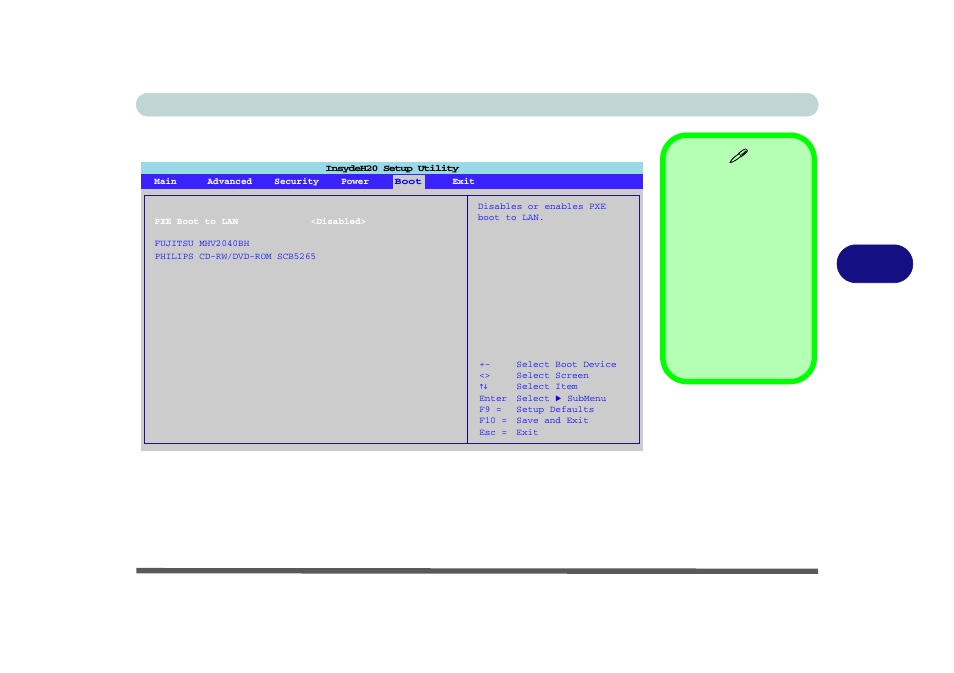 Boot menu, Boot menu -11, Bios utilities boot menu 5 - 11 | Figure 5 - 6 | chiliGREEN 15 4 M665NC User Manual | Page 87 / 154