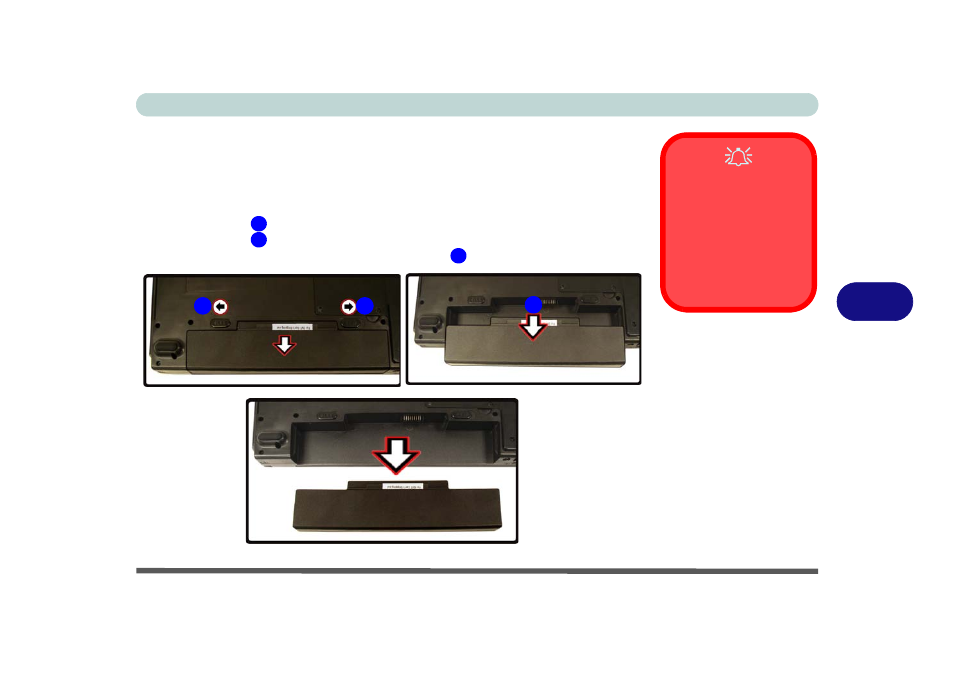 Removing the battery, Removing the battery -3 | chiliGREEN 15 4 M665NC User Manual | Page 91 / 154