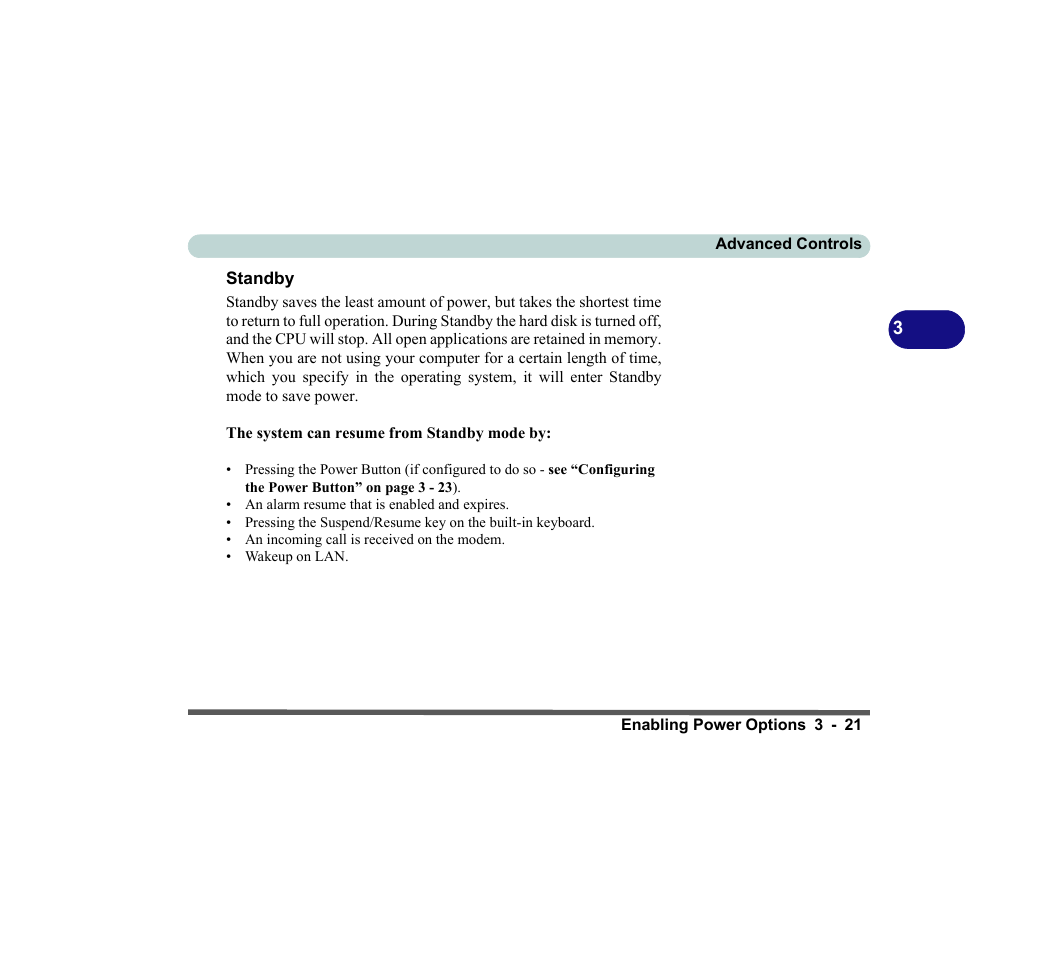 Standby, Standby -21 | chiliGREEN D620S U User Manual | Page 104 / 209
