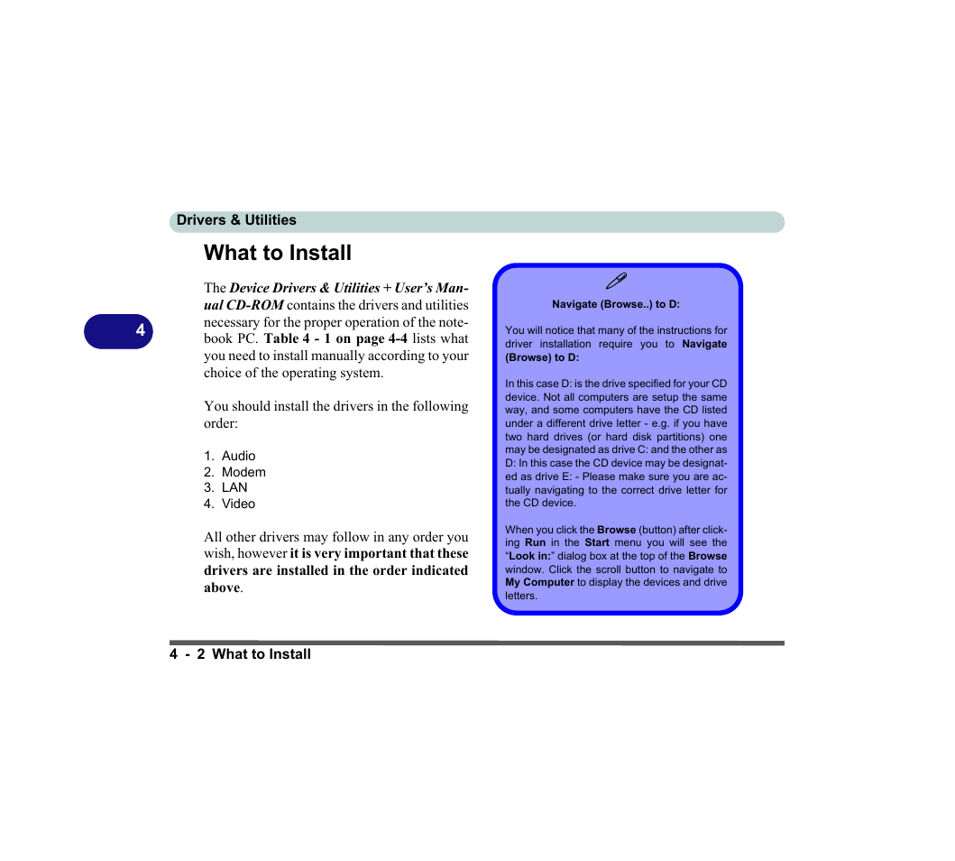 What to install, Navigate (browse..) to d, What to install -2 | chiliGREEN D620S U User Manual | Page 113 / 209