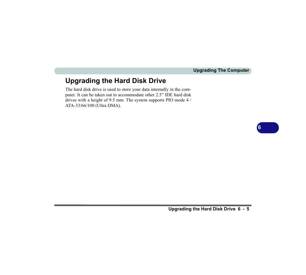 Upgrading the hard disk drive, Upgrading the hard disk drive -5 | chiliGREEN D620S U User Manual | Page 148 / 209